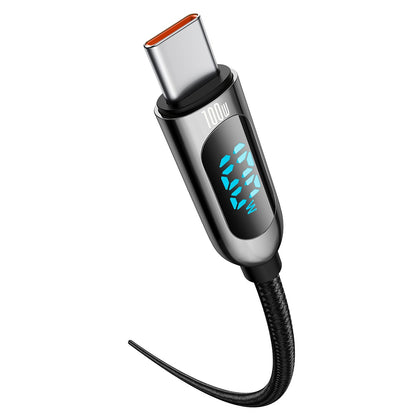 Baseus Display Fast Charging Data Cable Type-C to Type-C 100W 1m Black (CATSK-B01)